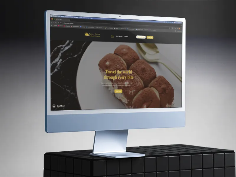 Kogebog landingpage design – webdesign af Nikolai Christiansen